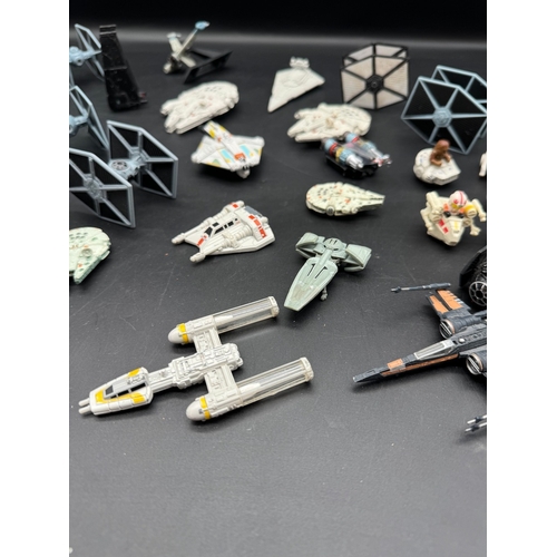 505 - Collection of Loose Star Wars Die Cast Hot Wheels Fighter  Models + others