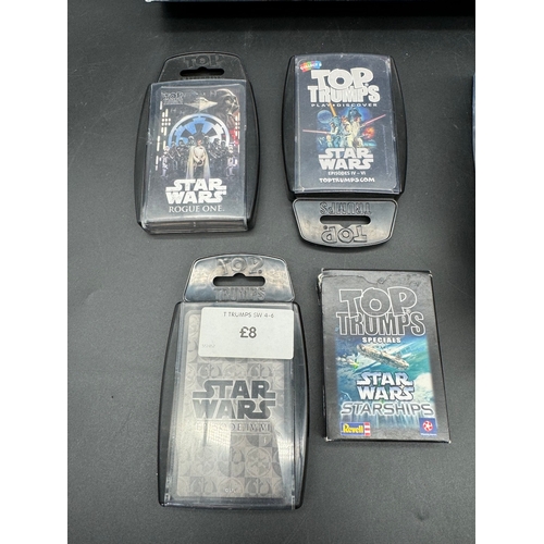 508 - Star Wars Galactic Conquest Board Game, Top Trumps + sealed Topps Candy containers with Collectable ... 