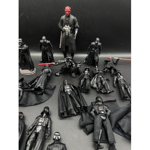 497 - Quantity of Darth Vader, Kylo Ren & Darth Maul Action Figures from last 20 years