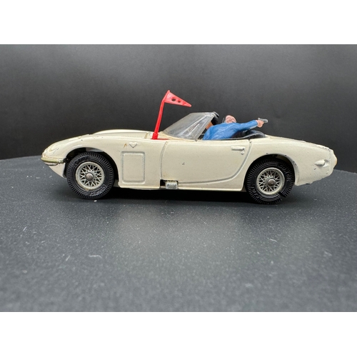 142 - Corgi Toys 336 James Bond Toyota 2000GT - In original box and plinth / card protectors, instructions