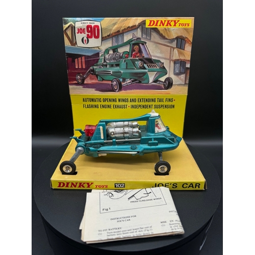 144 - Dinky Toys 102 Joe's Car - Joe 90 in original box, plinth & instructions, LED Light operational