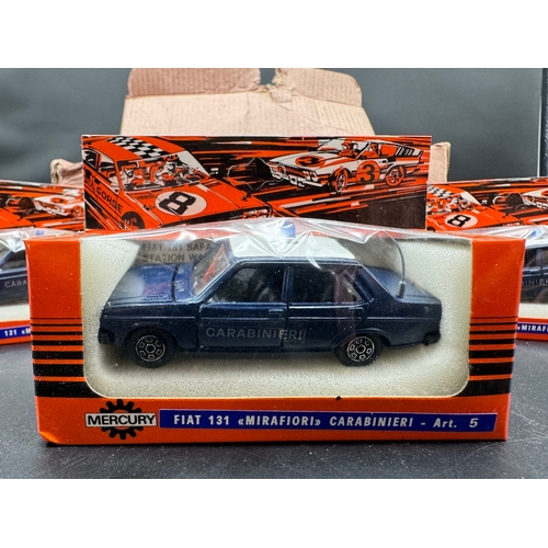 150 - 12 x Italian Mercury Fiat 131 Mirafiori Carabinieri Art 5 1:43 Scale Model in manufactures box