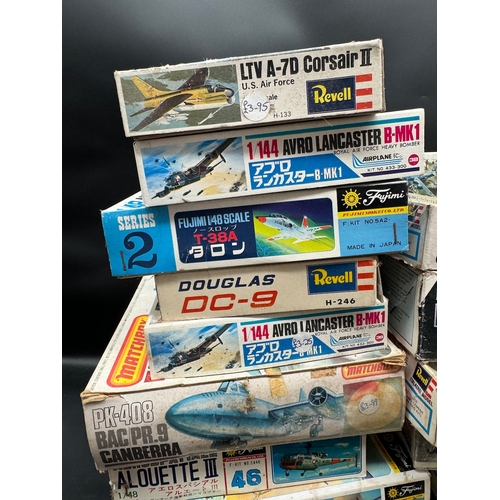 184 - A collection of Revell, Airfix, Matchbox + other model aircraft / fighter kits - some sealed