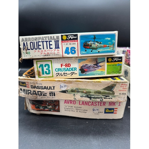 184 - A collection of Revell, Airfix, Matchbox + other model aircraft / fighter kits - some sealed