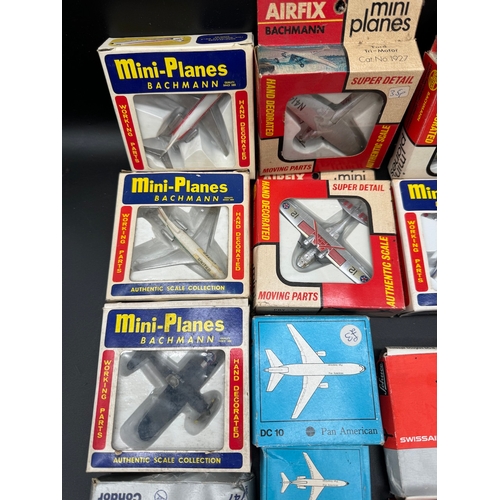 188 - A collection 1960's/70's of Schuco Diecast Air France, Swiss Air, Pan America, Condor, Lufthansa Mod... 