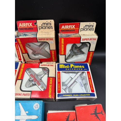 188 - A collection 1960's/70's of Schuco Diecast Air France, Swiss Air, Pan America, Condor, Lufthansa Mod... 