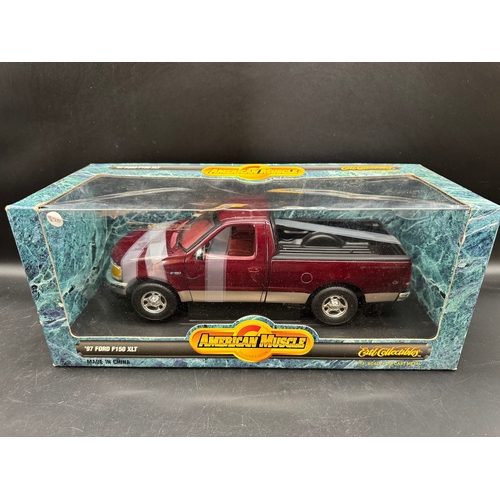 209 - Four 1/18 scale model die cast American cars including Mira by Solido Chevrolet Bel Air, Sun Star ch... 