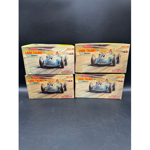 A collection of 4 Vintage Merit 4624 Talbot Lago Super kits