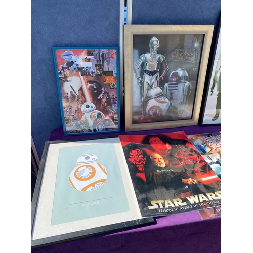 515 - Collection of Star Wars Framed & Loose posters / pictures