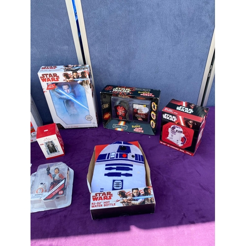 523 - A collection of Star Wars games / puzzles , mug, figures + others