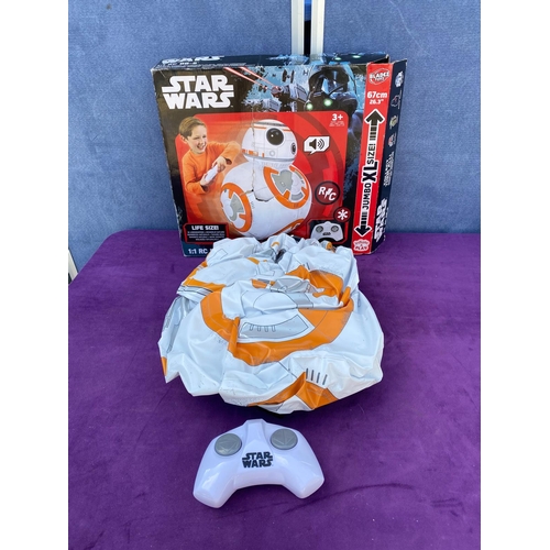 529 - Star Wars BB-8 RC Toy + Queen Amidala Blow up chair