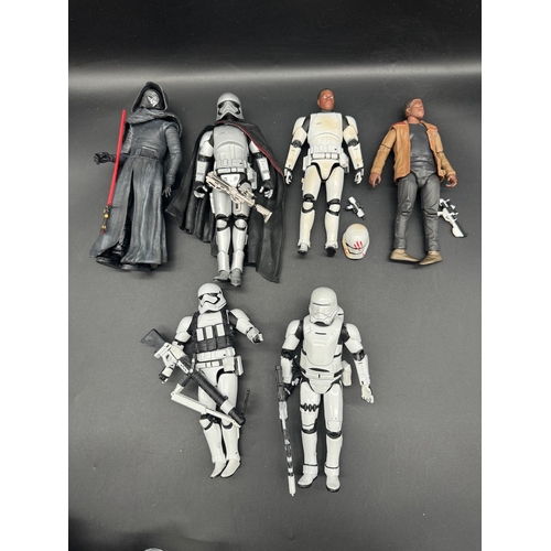 Set of 6 Star Wars Die cast metal 6" Action Figures with accessories