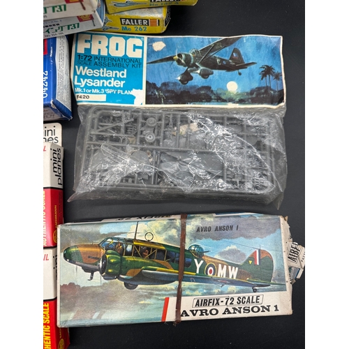 220 - A collection of 1970's / 80's Plastic Model Aircraft Kits by Airfix, Faller, Revell + others includi... 