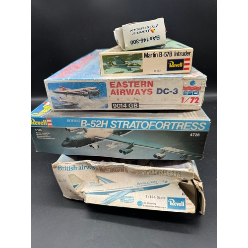 224 - A collection of plastic model aircraft kits such as Air Fix, Revell + others  - some sealed