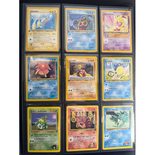 108 - Pokemon Album Full of Various Holo Cards from Wizard of the Coast Era to Sun & Moon includes 33x  1s... 