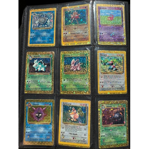 109 - Collection of vintage Pokemon Poke Trivia cards, Old Maid Cards + Gold foil Copies of WOTC Era tradi... 