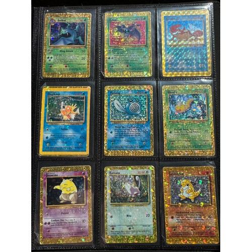 109 - Collection of vintage Pokemon Poke Trivia cards, Old Maid Cards + Gold foil Copies of WOTC Era tradi... 