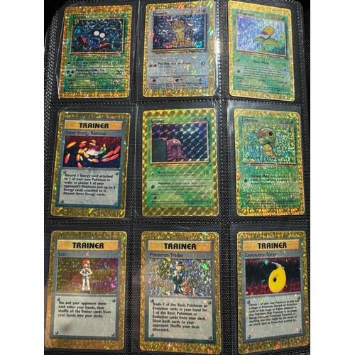 109 - Collection of vintage Pokemon Poke Trivia cards, Old Maid Cards + Gold foil Copies of WOTC Era tradi... 