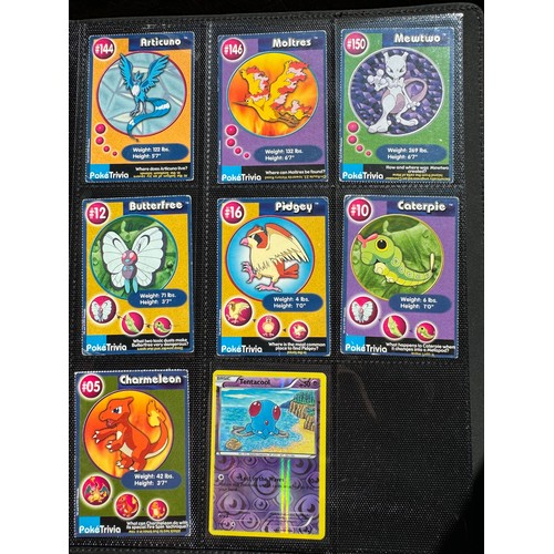 109 - Collection of vintage Pokemon Poke Trivia cards, Old Maid Cards + Gold foil Copies of WOTC Era tradi... 