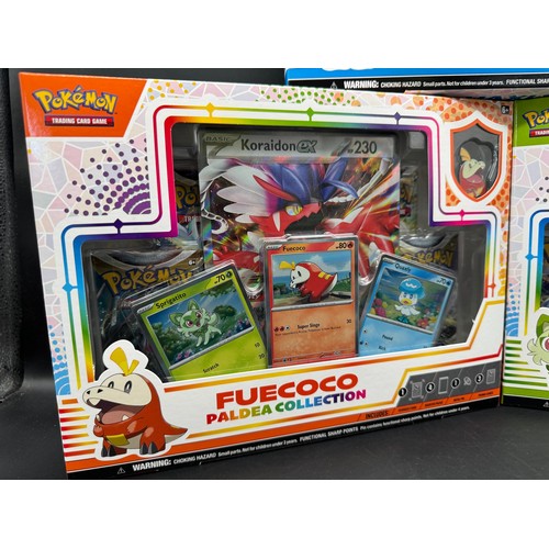 110 - Sealed Pokemon TCG Paldea Pin Collection Box - Sprigatito / Fuecoco / Quaxly