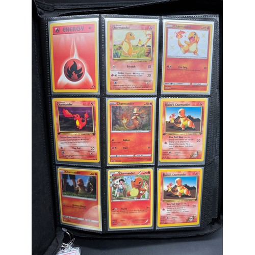 107 - Pokemon Folder including Holos & Non Holo's Charmander, Charmeleon & Charizard Cards from various in... 