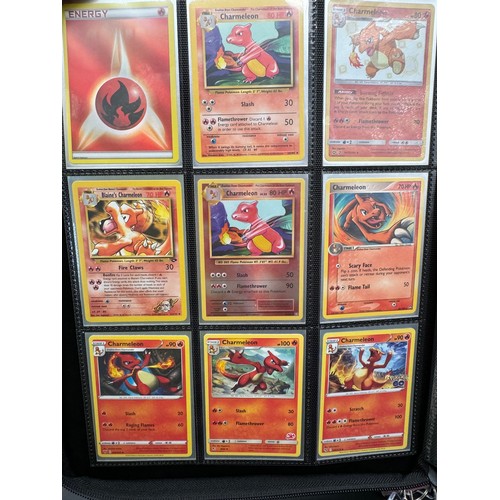 107 - Pokemon Folder including Holos & Non Holo's Charmander, Charmeleon & Charizard Cards from various in... 