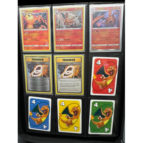 107 - Pokemon Folder including Holos & Non Holo's Charmander, Charmeleon & Charizard Cards from various in... 