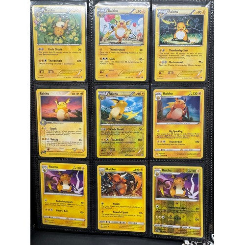 106 - Pokemon Album Containing Various Pikachu, Raichu, Morpeko & Dedenne Cards from various sets from the... 