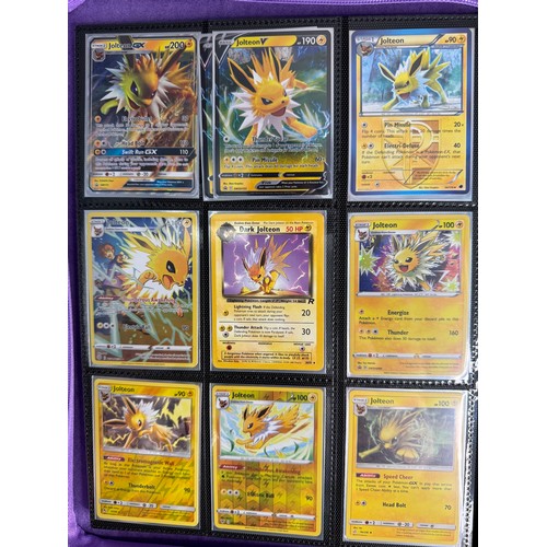 105 - Pokemon Album containing Eevee & Evolvements - contains Holo cards from last 20 years including Foss... 