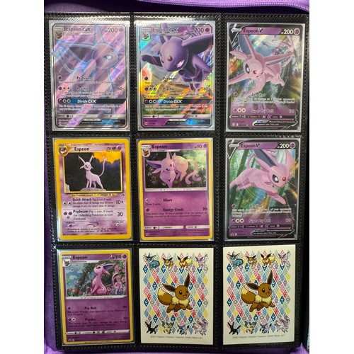 105 - Pokemon Album containing Eevee & Evolvements - contains Holo cards from last 20 years including Foss... 