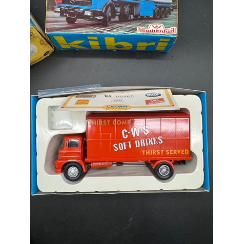 233 - Two Corgi Archive Transport Lorries + Kibri HO Plastic Model Kits - complete and boxed