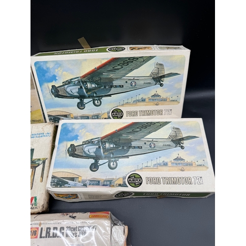 240 - Five Military Moulded Plastic Model Kits - AirFix / Matchbox / Revell