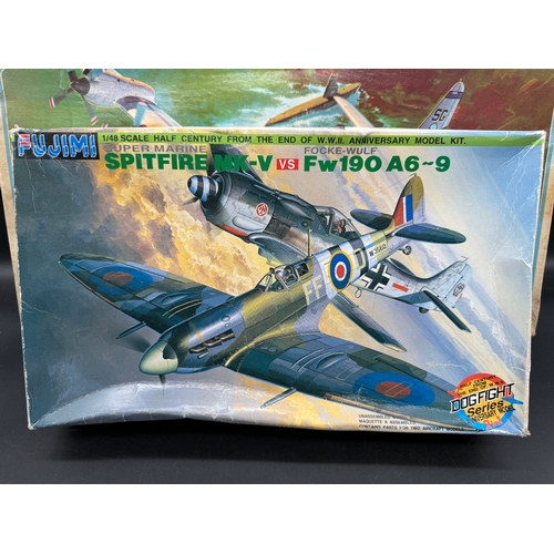 242 - Three Aircraft Moulded Plastic Model Kits including Lockheed P3C Orion, Spitfire & Lockheed YF12A In... 