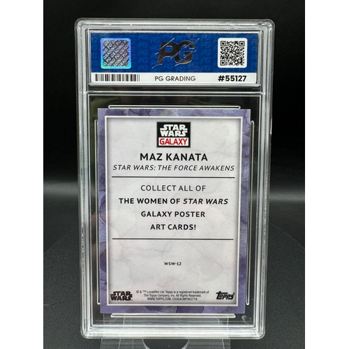 563 - 2023 Topps Star Wars Galaxy Chrome Maz Kanata Atomic Refractor Card 150/150 WSW12 Gem Mint PG 10 Gra... 