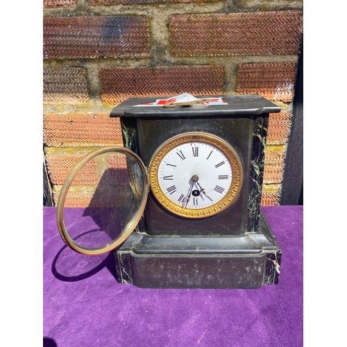 102 - Antique Marble Mantle Clock