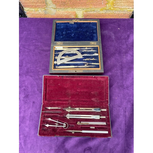 128 - Two Vintage drawing instrument sets.