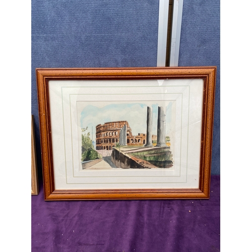 173 - Two framed signed watercolours.