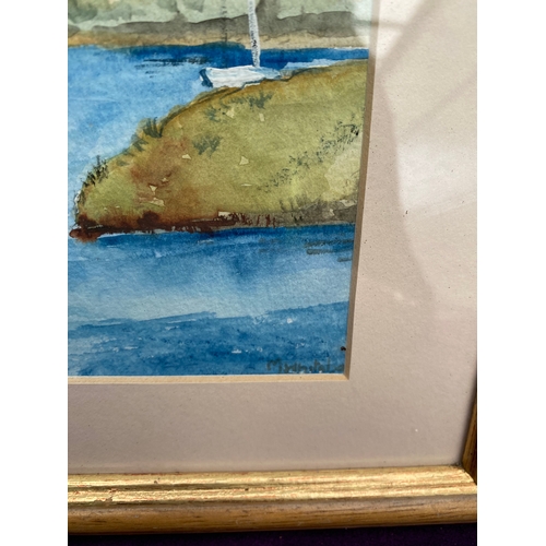 173 - Two framed signed watercolours.