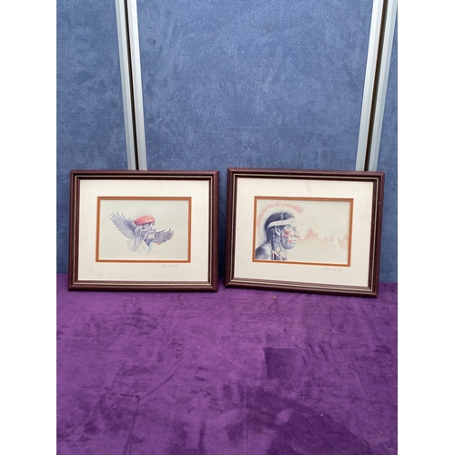 177 - Two signed Native American prints.