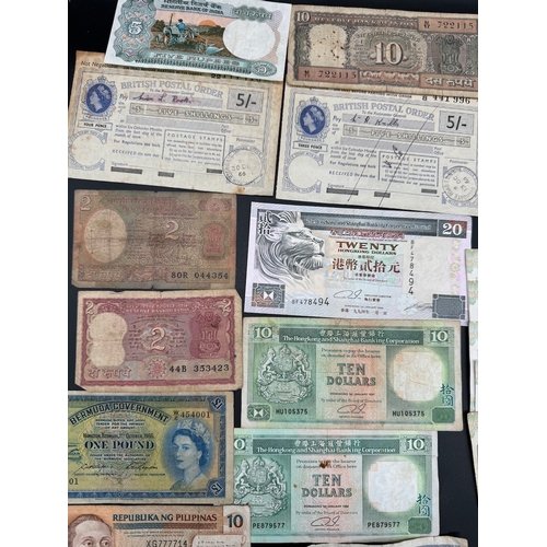 19 - Large quantity of early to mid 20th century World bank notes / currency -  including Hong Kong Dolla... 