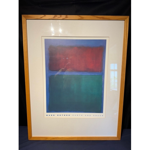 38 - Framed Mark Rothko Earth & Green Poster