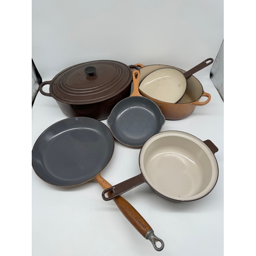 71 - Collection of vintage Le Creuset Pots & Pans