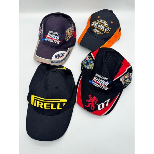 76 - Motorbike Grand Prix Baseball caps + 2 others