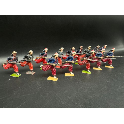 277 - Britains Hollow cast Civil War Zouaves Running / Charging