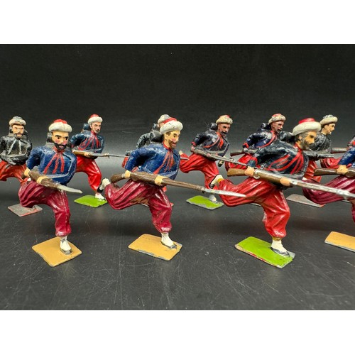 277 - Britains Hollow cast Civil War Zouaves Running / Charging