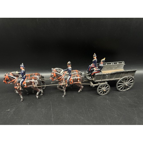 288 - Britains Royal Horse Artillery with cannon + Mounted Royal Army Medical Corps & Wagon