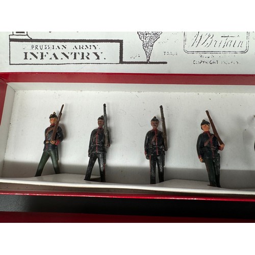 298 - Boxed Britains Prussian Infantry 154 & The Kings Royal Rifle Corps Set 98