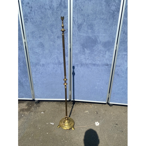 188 - Two brass floor lamps