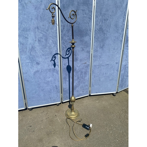 188 - Two brass floor lamps