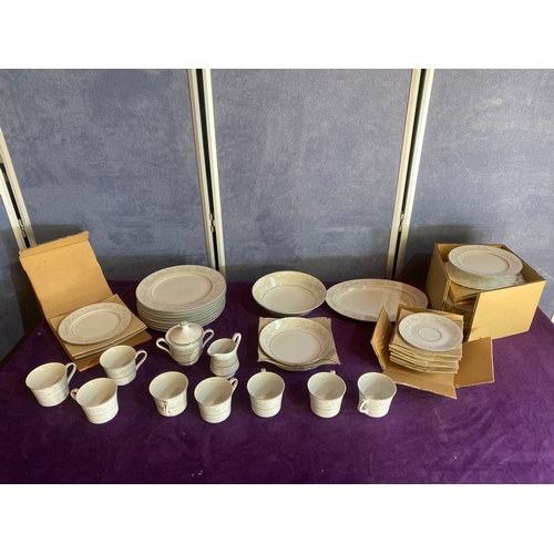 199 - Large Platinum Rose dinner set